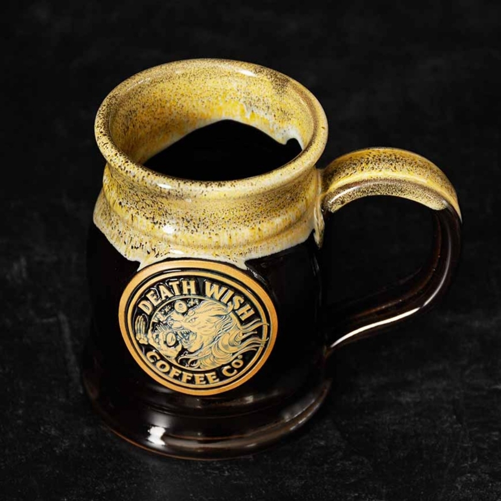 Death Wish Two Face tankard coffee Mug Rare limited edition